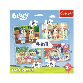 Puzzle 4w1 Bluey i jej świat 34637